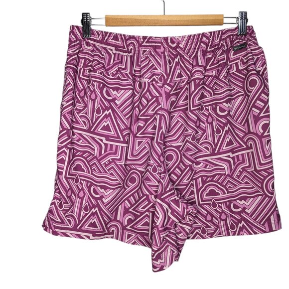 Columbia Shorts Womens Large Pink Retro Swirl Print Pockets Pockets 5.5" - Picture 5 of 7
